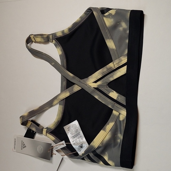 ADIDAS AEROREACT LIGHT-SUPPORT HYPERGLAM PRINTED BRA SIZE LAC - Picture 9 of 10